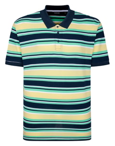 Bigdude Striped Polo Shirt Navy Tall